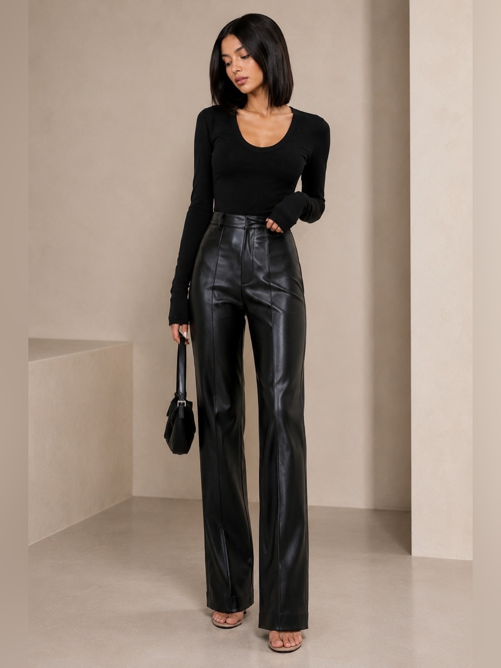 NWT Commense High Waist Faux Leather Pants 🖤 Size S